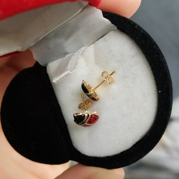 Ladybug Earrings - Picture 2 of 4